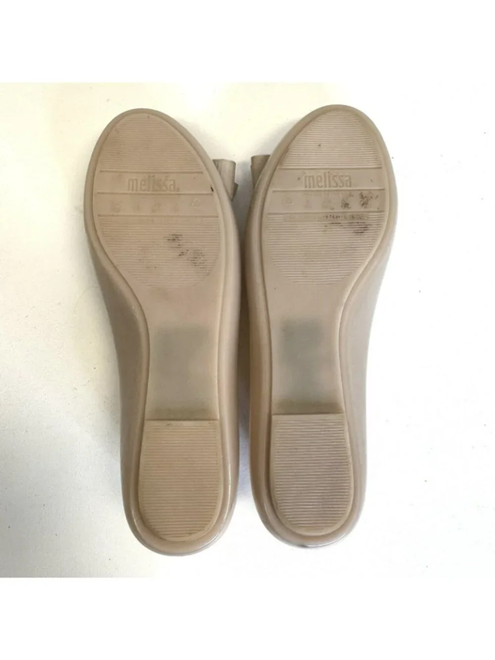 Melissa x Jason Wu Bow Jelly Ballet Flats Shoes Nude Blush Womens US Size 9